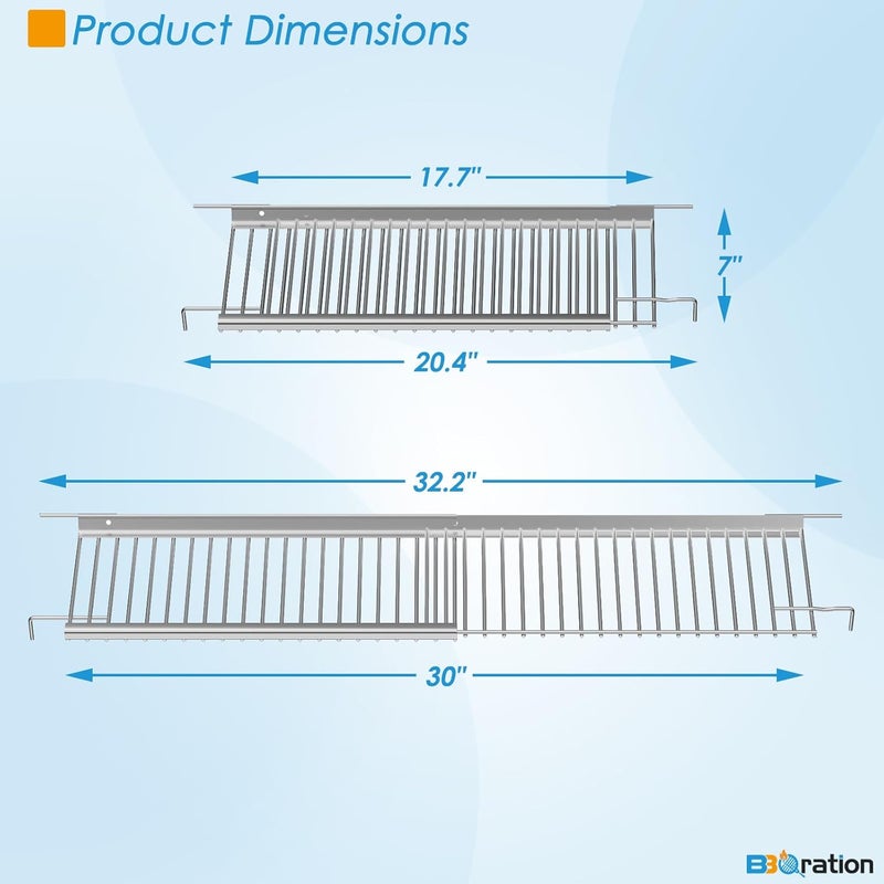 BBQration Universal Warming Rack for Nexgrill Grill Parts 720-0888S 720-0830X 720-0925P 720-0925PG, Grill Top Rack for Nexgrill 720-0830X, Adjustable Grill Warming Rack for Nexgrill Replacement Parts - Image 3